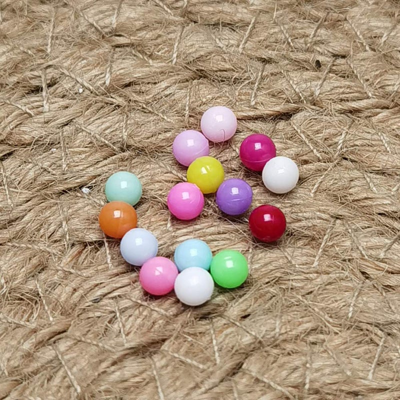 Chenkou Craft 3000PCS 1 Box 15 Colors Round Imitation Pearls Bead No Hole Solid Loose Beads Gem (Mix, 3mm) - Image 3